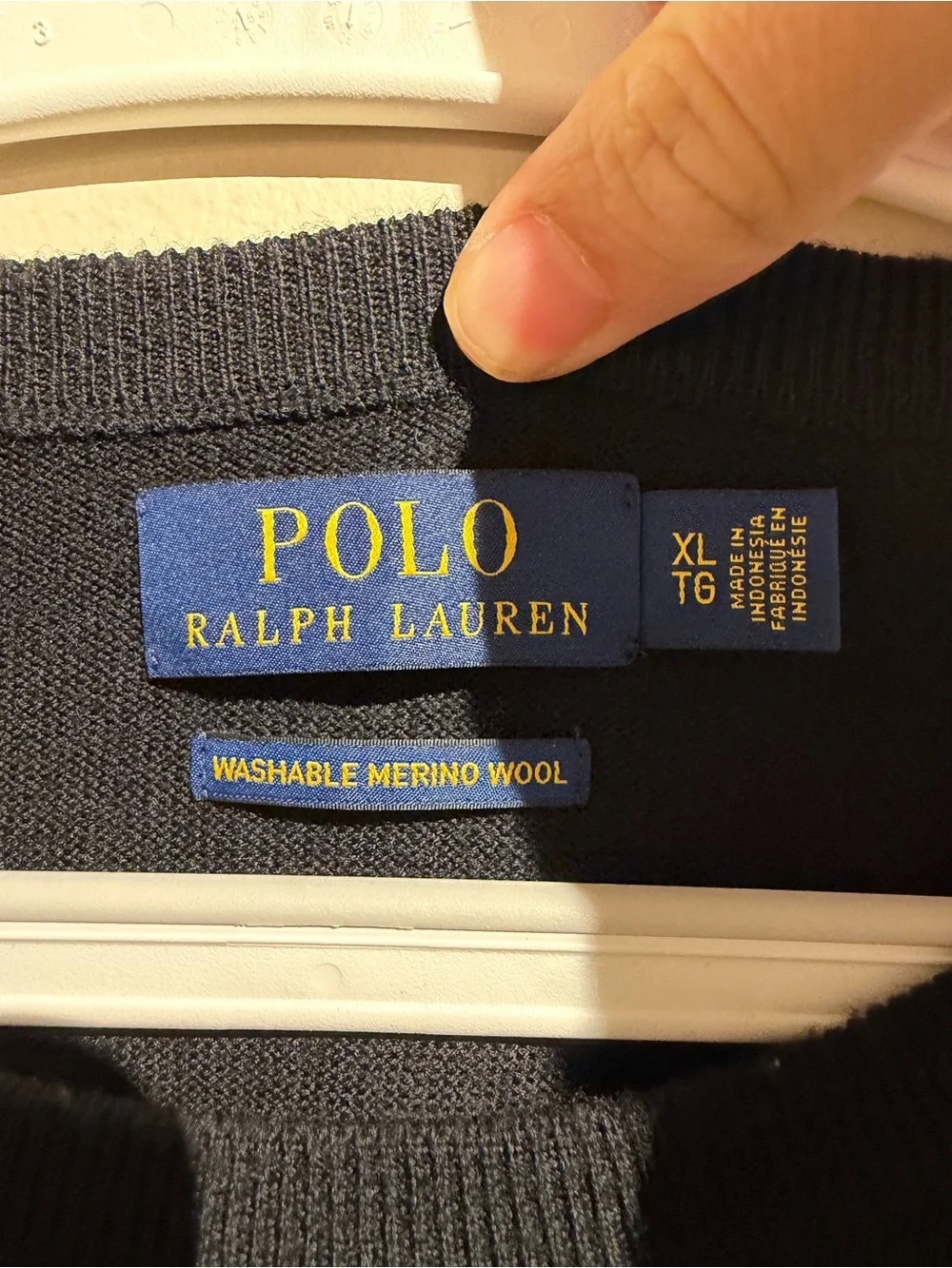 Polo‎ Ralph Lauren Washable Merino Wool Sweater Men’s XL Black